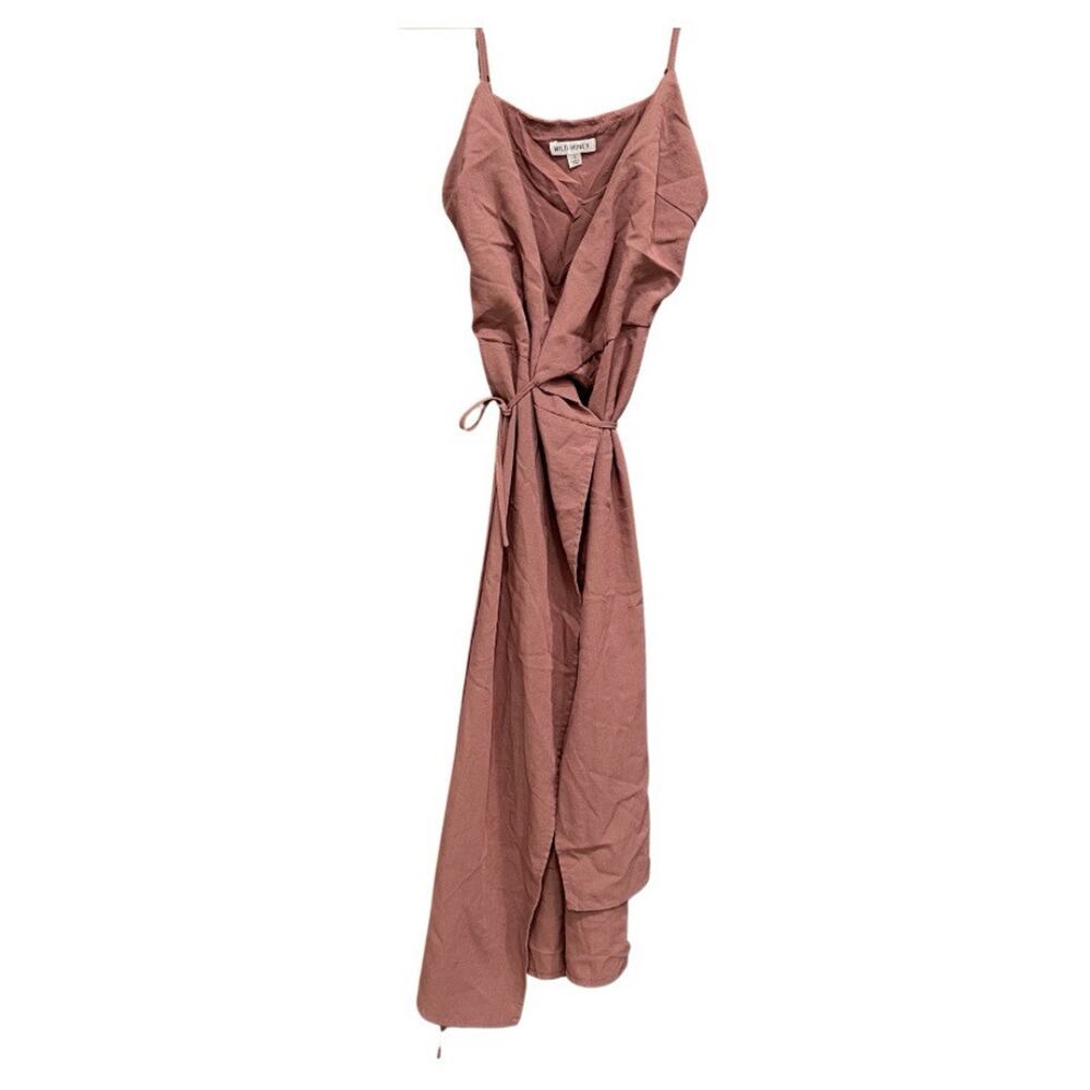 Wild Honey Wrap Dress Sleeveless‎ Casual Mauve Sundress Summer Size S